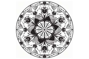 Black Mandala Vector Art Pattern 65