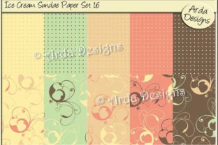Ice Cream Sundae Paper Set 16: A Creative Resource for Modern Designers