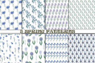 Seamless Pattern with Abstract Spring Flowers