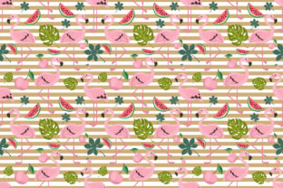 Summer Flamingo Pattern Seamless