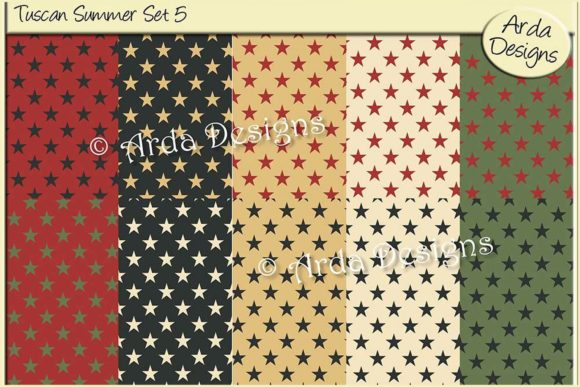 Tuscan Summer Paper Set 5 and Backing Papers: A Creative Essential for Art and Design
