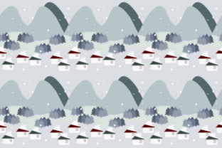 Village in Winter Season Seamless Pattern: A Creative Resource for Designers